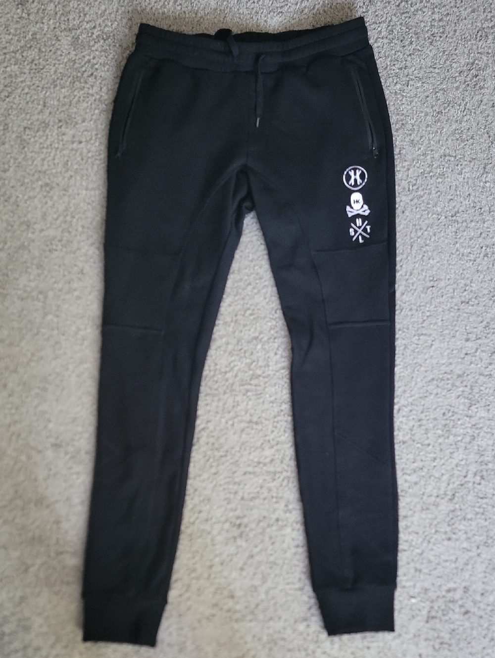 HK Army Black Jogger Sweatpants with White Logo